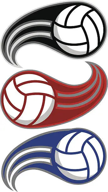 Vector illustration of Volleyball Swoosh