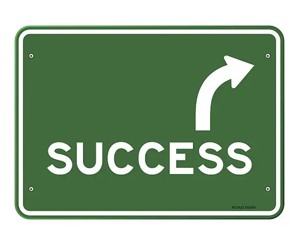 Vector illustration of Success Sign