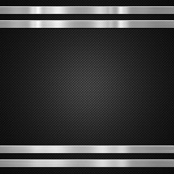 Metal bars on carbon background stock photo