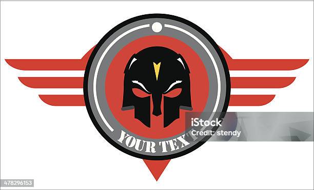 Skull Mask Over Winged Red Shield Stock Illustration - Download Image Now - Air Force, Logo, Helmet