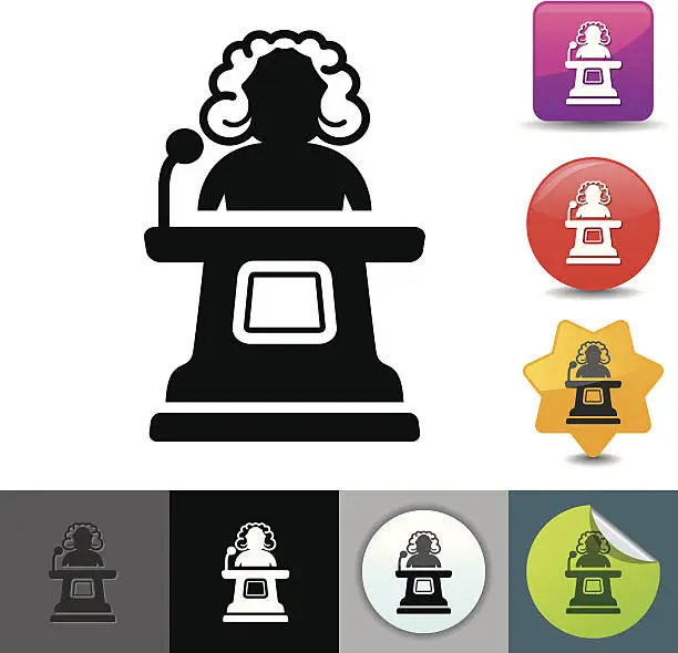 Vector illustration of Judge icon | solicosi series