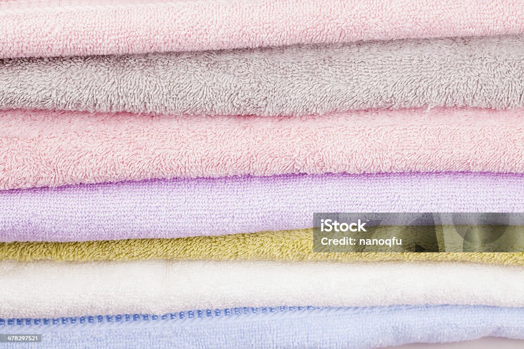Toalla de apilado - Foto de stock de Algodón - Textil libre de derechos