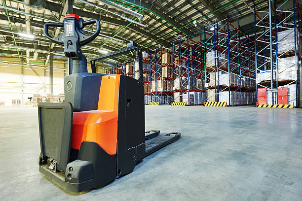 istock pallet stacker truck at warehouse 478297950