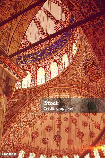 Soffitto Della Moschea Blu - Fotografie stock e altre immagini di Ambientazione interna - Ambientazione interna, Ambientazione tranquilla, Architettura