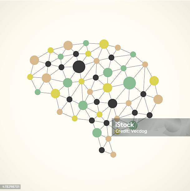 Gehirnnetzwerk Stock Vektor Art und mehr Bilder von seitliche Oberfläche - seitliche Oberfläche, Computergrafiken, Corpus callosum