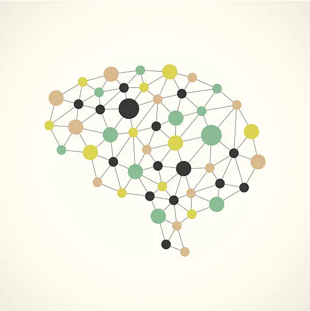 Vector illustration of Brain Network