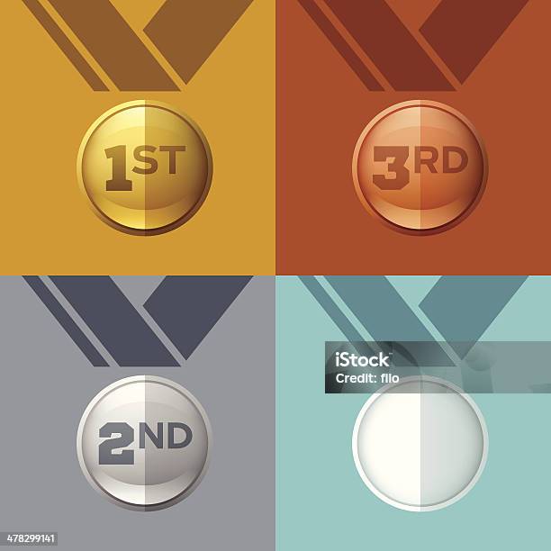 Les Récompenses Vecteurs libres de droits et plus d'images vectorielles de Bronze - Alliage - Bronze - Alliage, Bronze - Couleur, Médaille de bronze