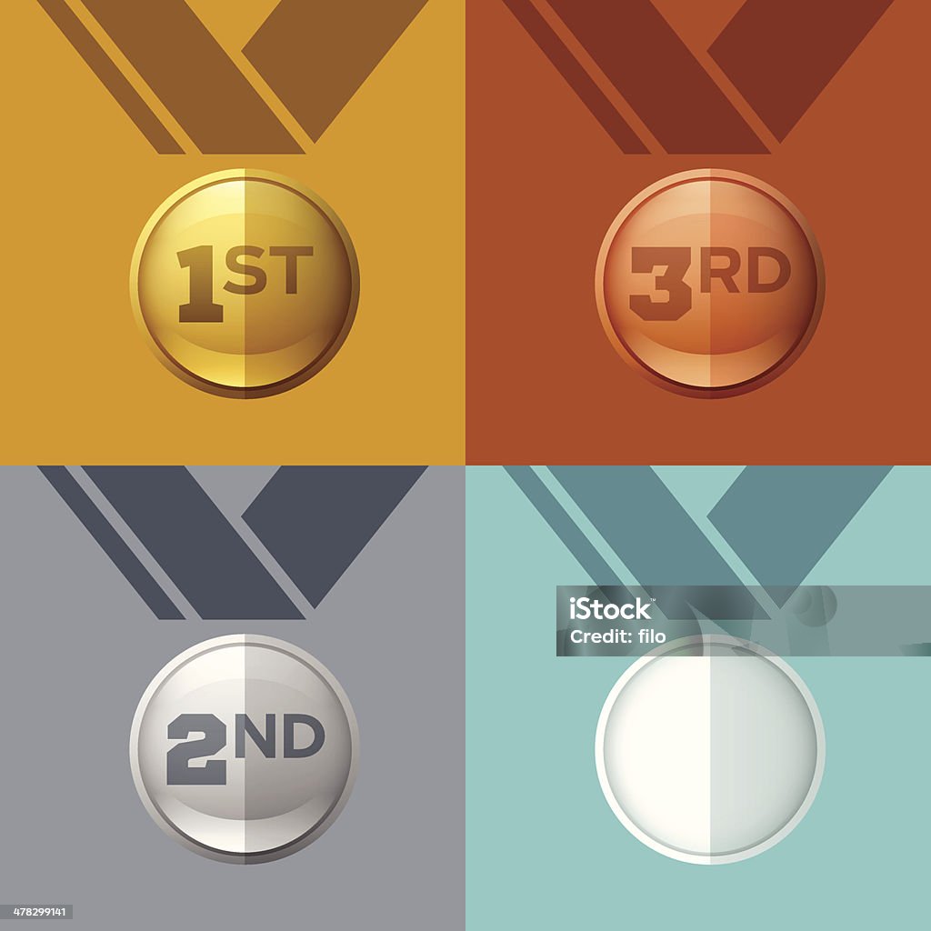 Awards Award medals. EPS 10 file. Transparency effects used on highlight elements. Bronze - Alloy stock vector