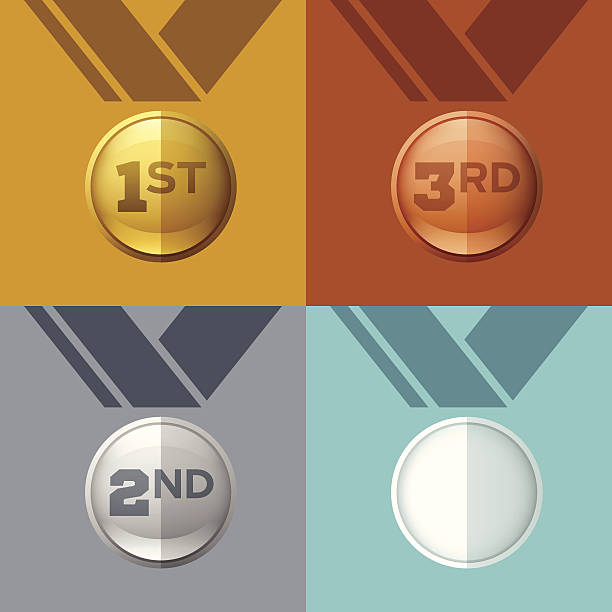 Awards Award medals. EPS 10 file. Transparency effects used on highlight elements. bronze coloured stock illustrations