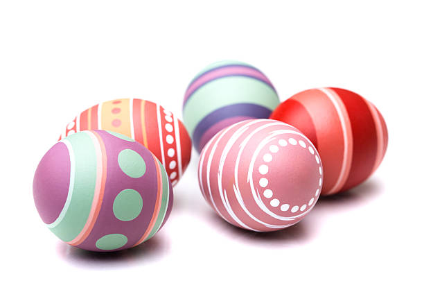 Colorful Easter eggs stock photo