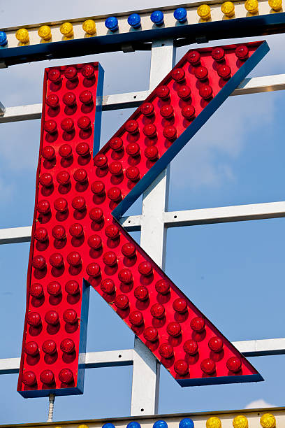 istock K letter circus neon sign 478301066