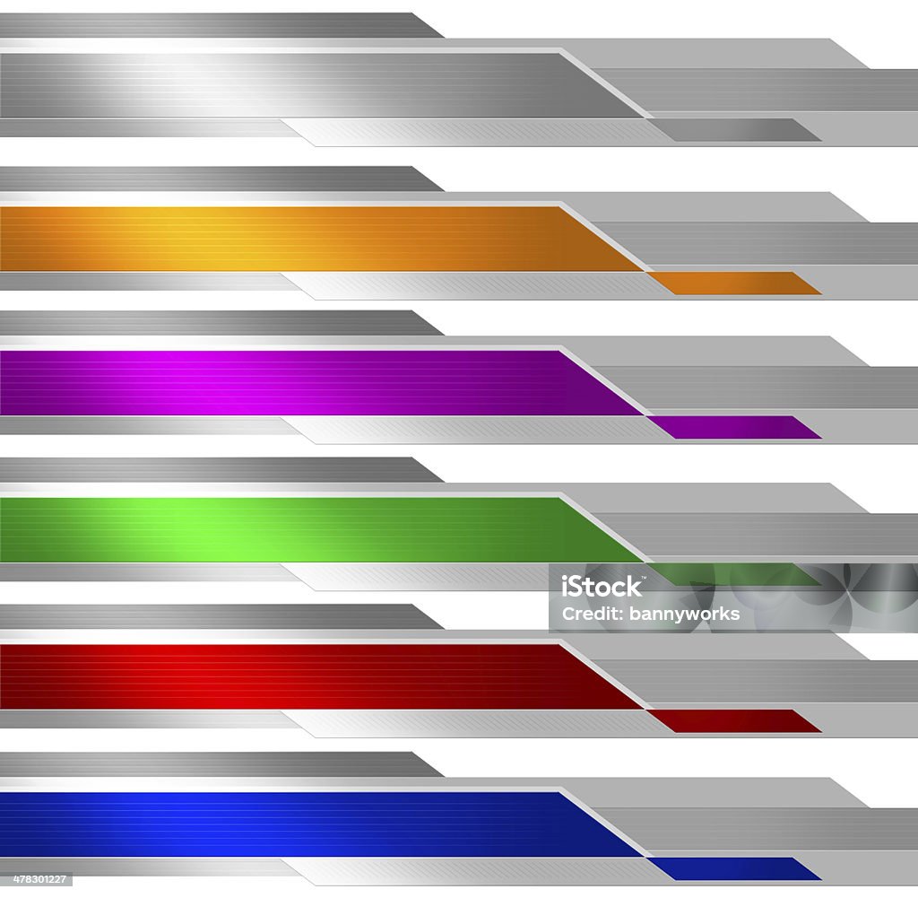 Multicolored Metallic Banner Banners. Six colors. Download the free alpha for this image: https://www.dropbox.com/sh/ly8dvki8k4sbxbn/Fkyrk95fmj#lh:null-10000010.jpg Lower Third Stock Photo