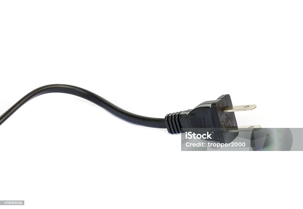 Electrical Plugs. Computer cablel Plugs Isolated on White Background . 2015 Stock Photo