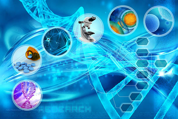 医学研究 - laboratory research dna molecular structure ストックフォトと画像