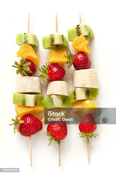 Fresh Fruit On The Skewers Stock Photo - Download Image Now - Fruit, Skewer, Orange - Fruit