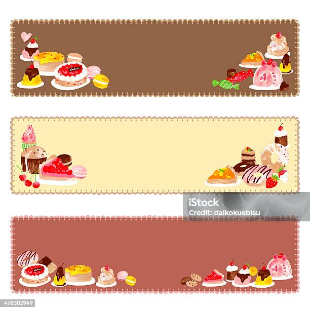 Handmade Confectionery Stock Illustration - Download Image Now - Anniversary, Backgrounds, Border - Frame