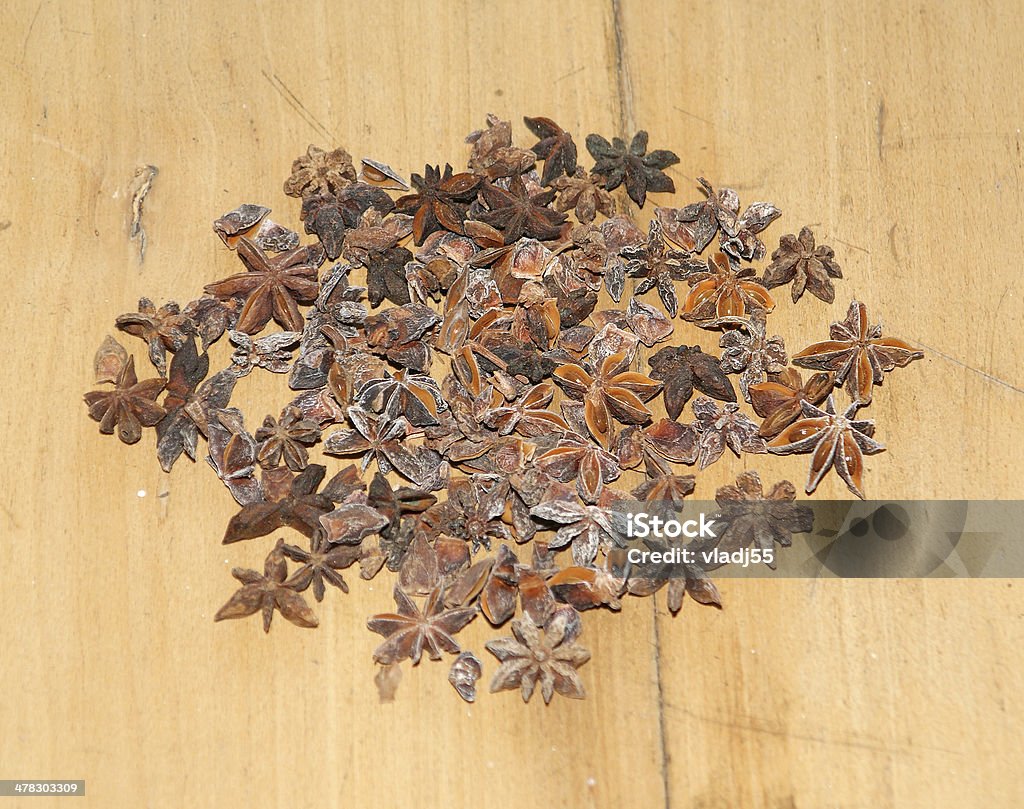 Star-Anise. Beautiful and exotic spice. Anise Stock Photo