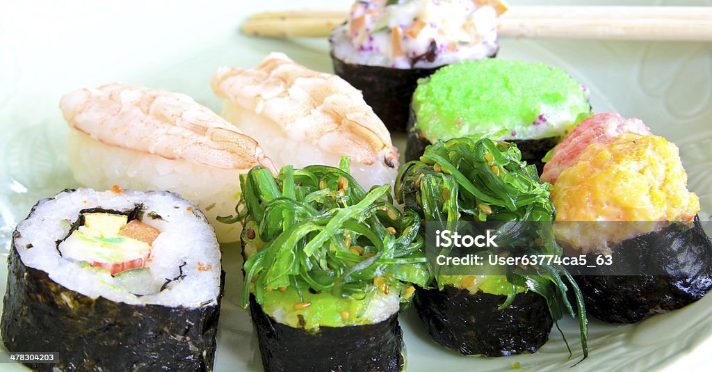 Shushi cibo giapponese - Foto stock royalty-free di Ambra