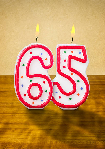 istock Burning birthday candles number 65 478304638