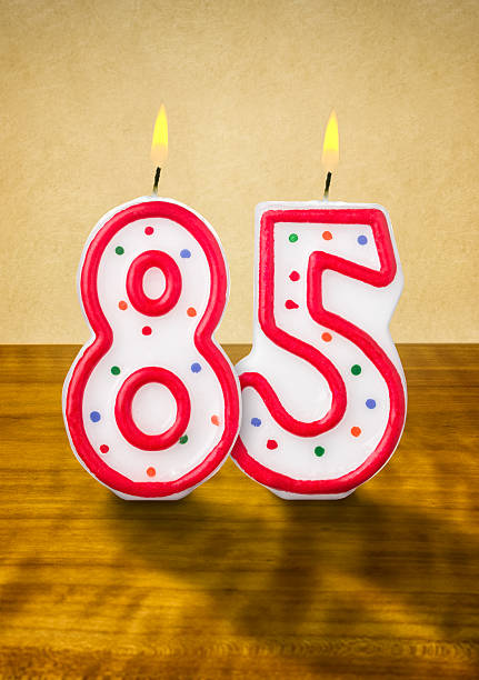 istock Burning birthday candles number 85 478304640