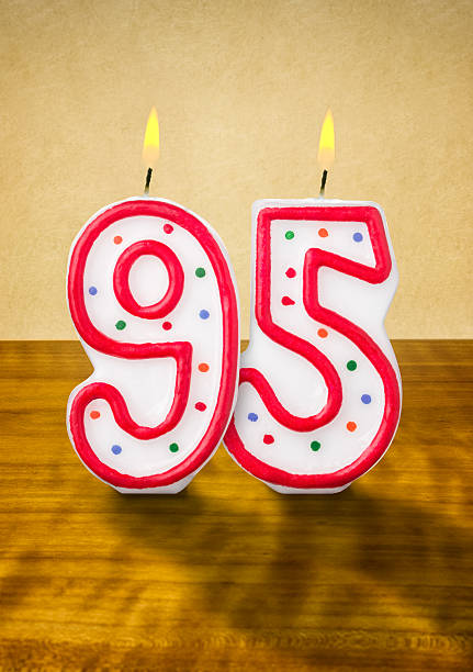 istock Burning birthday candles number 95 478304642