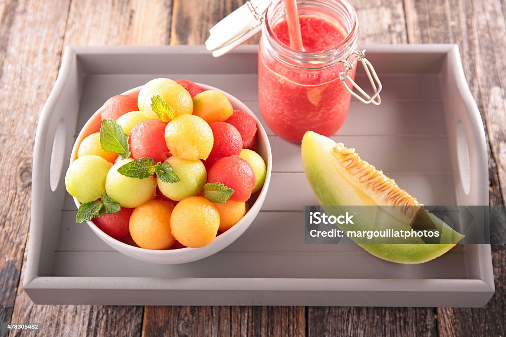 fruit salad with watermelon and melon ball Melon Stock Photo