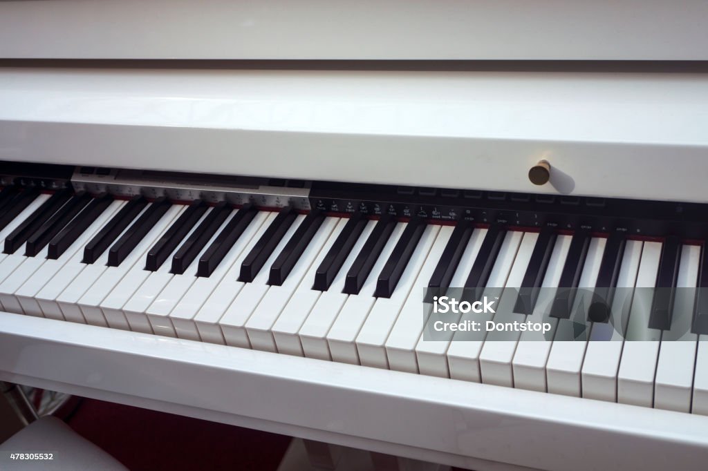 Piano key closeup 2015 Stock Photo