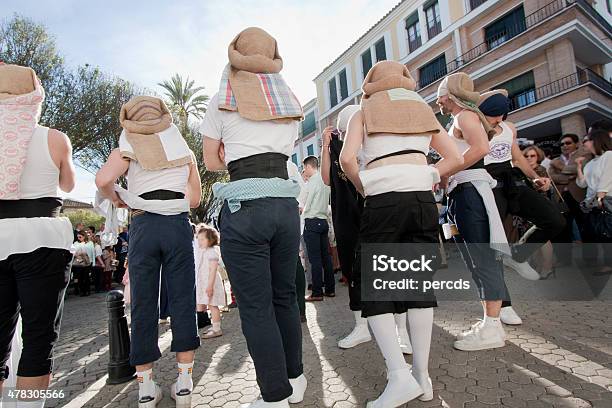Costaleros Waiting For Their Parade Float In Holy Week Stock Photo - Download Image Now
