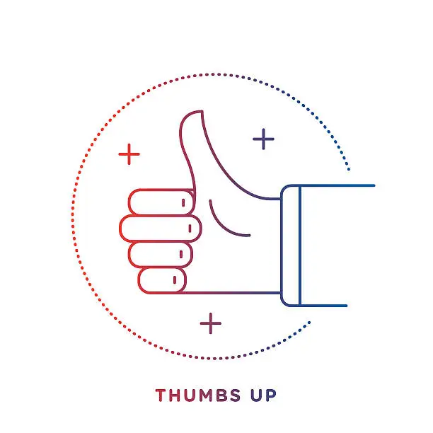 Vector illustration of Thumbs Up Symbol