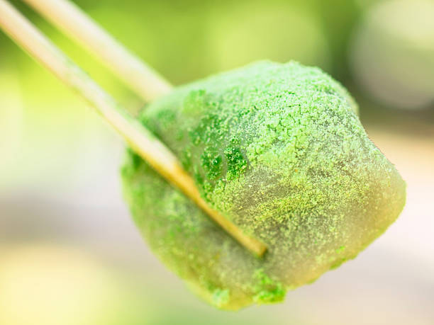 Tasty and fresh Dango Anko Japanese traditional sweet from rice (mochi) and sweet bean paste.  Other ingredients depend on season and they should express a sense of the seasons.
