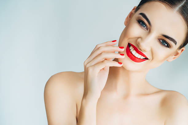 Studio shot of young beautiful woman. Professional make up