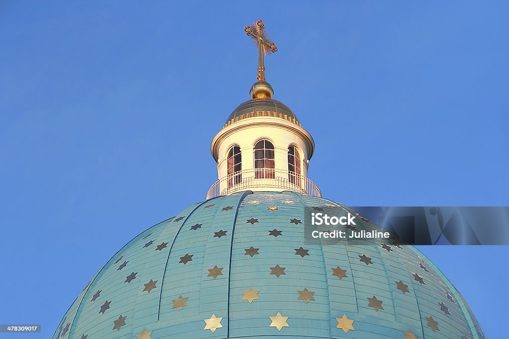 Roof of Orthodoxy church in Petersburg Landscape with roof of Orthodoxy church in Petersburg Architectural Dome Stock Photo