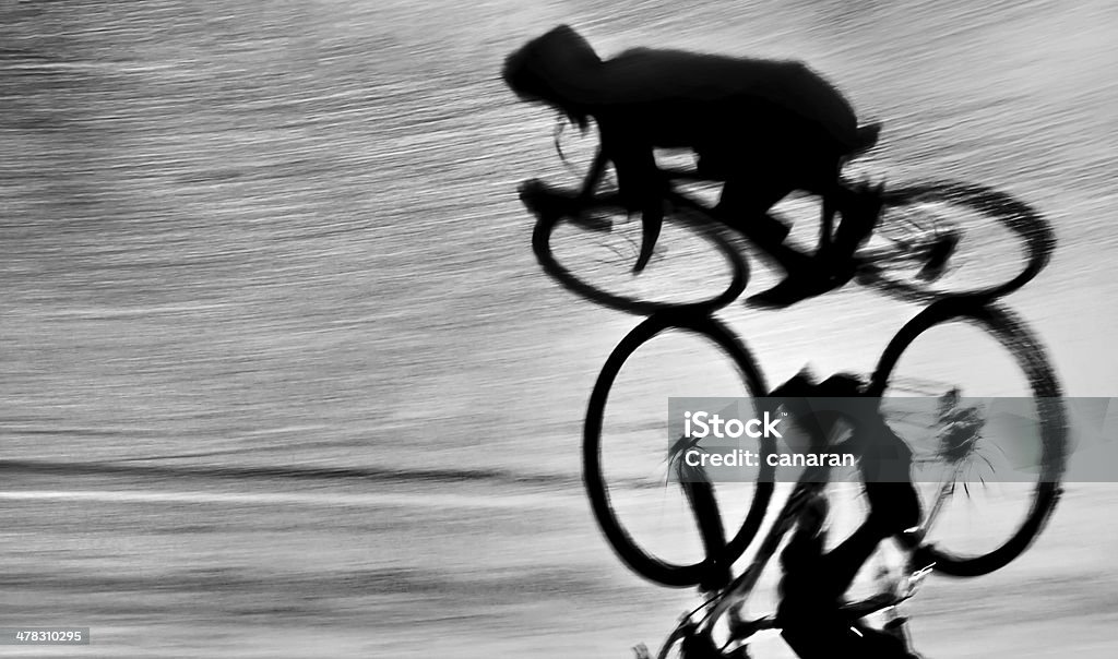 Cyclist and Shade Activity Stock Photo