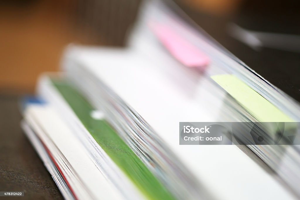 Many books on the desk Book Stock Photo