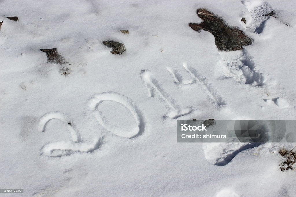 2014 письменного на снегу - Стоковые фото Анды роялти-фри