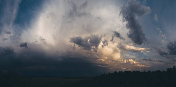 istock Stormy sky over the valley. 478313430