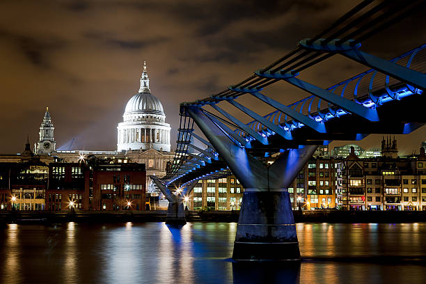 istock St Paul's and Millennium Bridge at Night 478315587