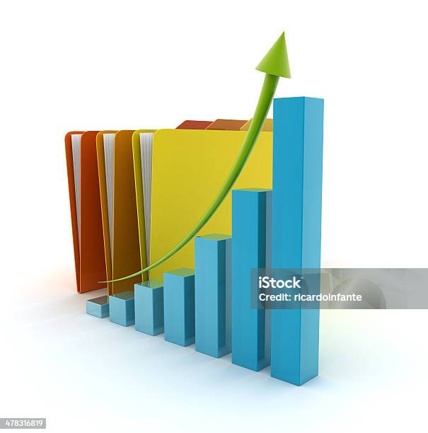 Cuadro Con Las Carpetas De Altura Foto de stock y más banco de imágenes de Archivo - Archivo, Cifras financieras, Conceptos