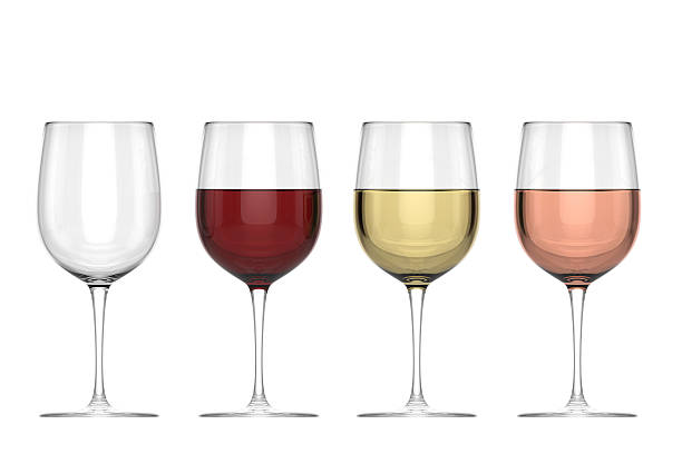 Glasses of Wine - Set stock photo