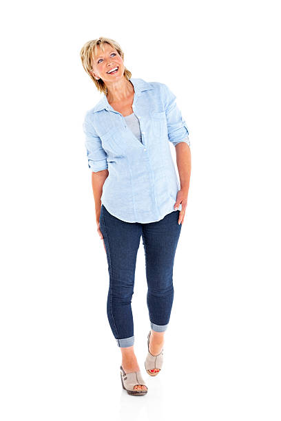 istock Beautiful mature lady looking up and smiling 478318481