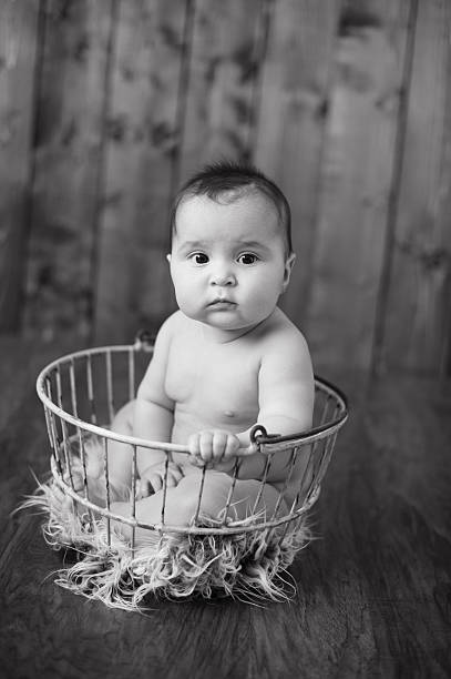 istock Serious Baby Sittin in Basket 478319119