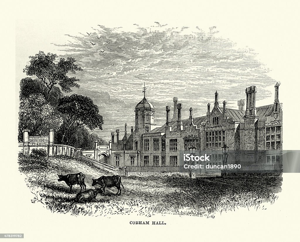 Cobham Hall Kent England Stock Illustration - Download Image Now ...