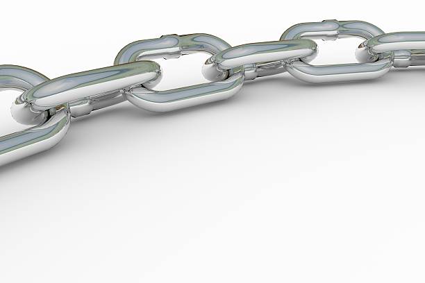 istock Metal chain, isolated on white 478321288