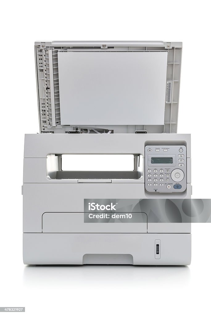 Escritório multifunction impressora isolado em fundo branco - Royalty-free Fotocopiadora Foto de stock