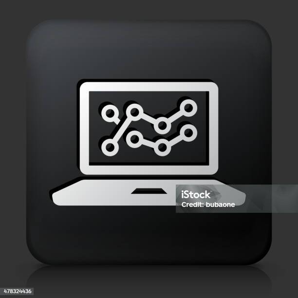 Square Button Computer Interface Black Square Button With Computer Networking Stock Illustration ...