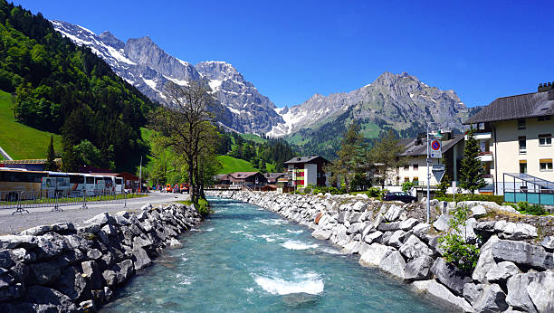 istock River and  titlis mountains  Engelberg 478324660