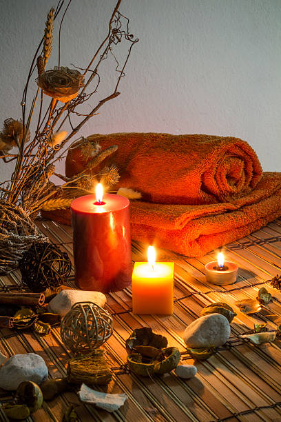 istock dried flowers, candles, cinnamon 478325221