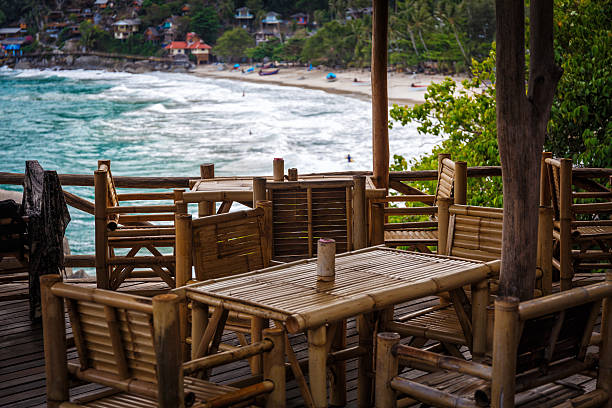 istock Patio with bamboo chairs and tables 478325952
