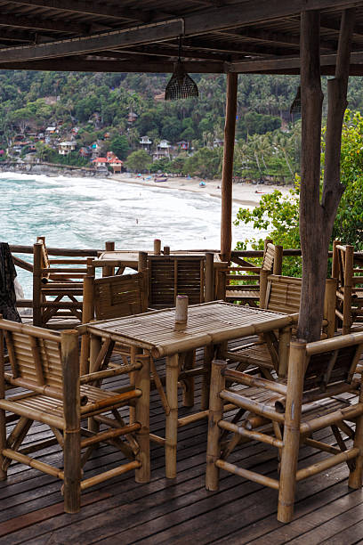 istock Patio with bamboo chairs and tables 478325958