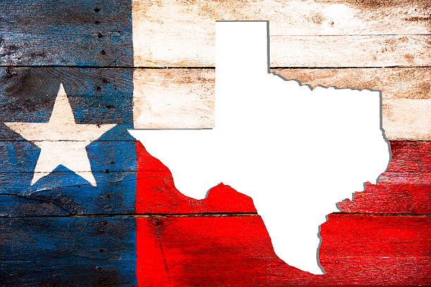 istock Texas flag made of old wooden boards. Rustic. State outline. 478329596